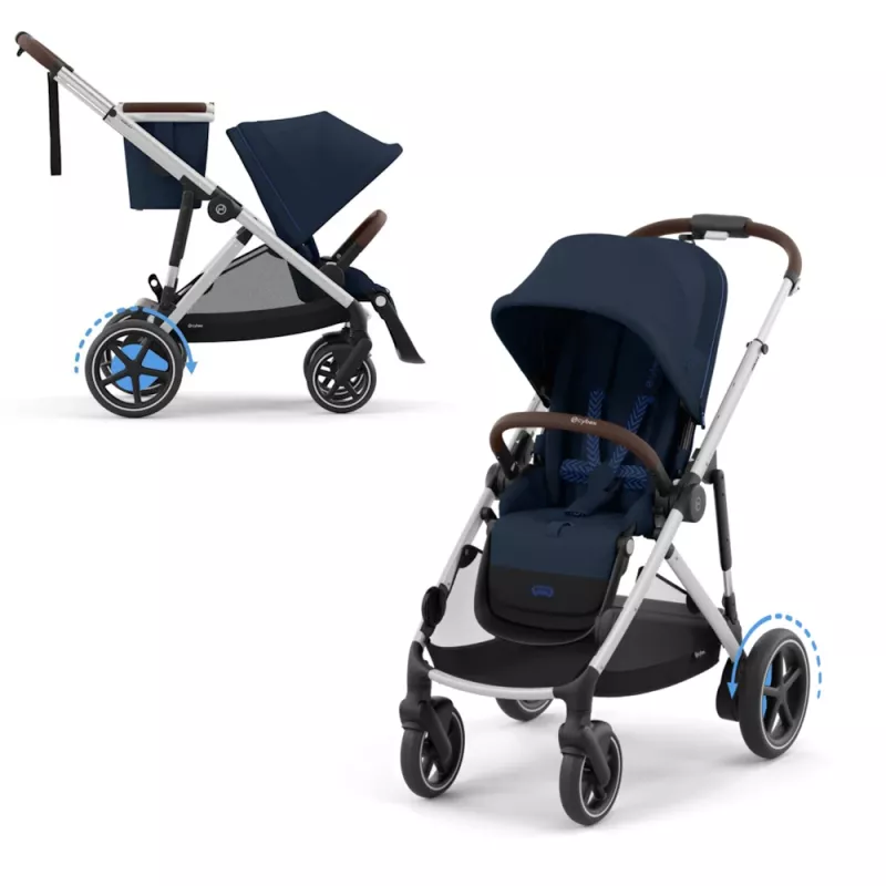 Cybex eGazelle S SILVER / OCEAN BLUE - with one seat