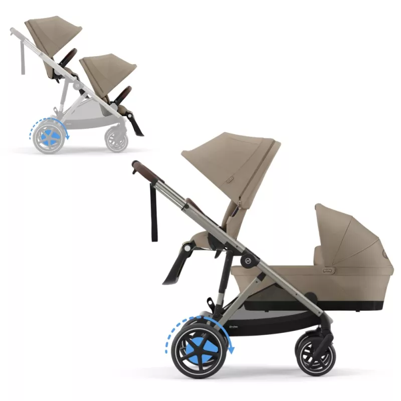 Cybex eGazelle S TAUPE / ALMOND BEIGE - Syskonvagn