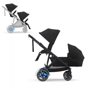 Cybex eGazelle S BLACK / MOON BLACK - Sibling Stroller