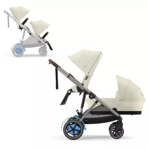 Cybex eGazelle S TAUPE / SEASHELL BEIGE - Syskonvagn