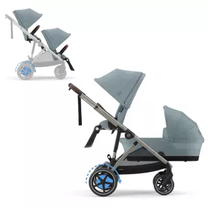 Cybex eGazelle S TAUPE / STORMY BLUE - Syskonvagn