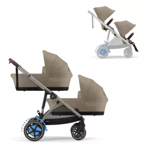 Cybex eGazelle S TAUPE / ALMOND BEIGE - Twin Stroller