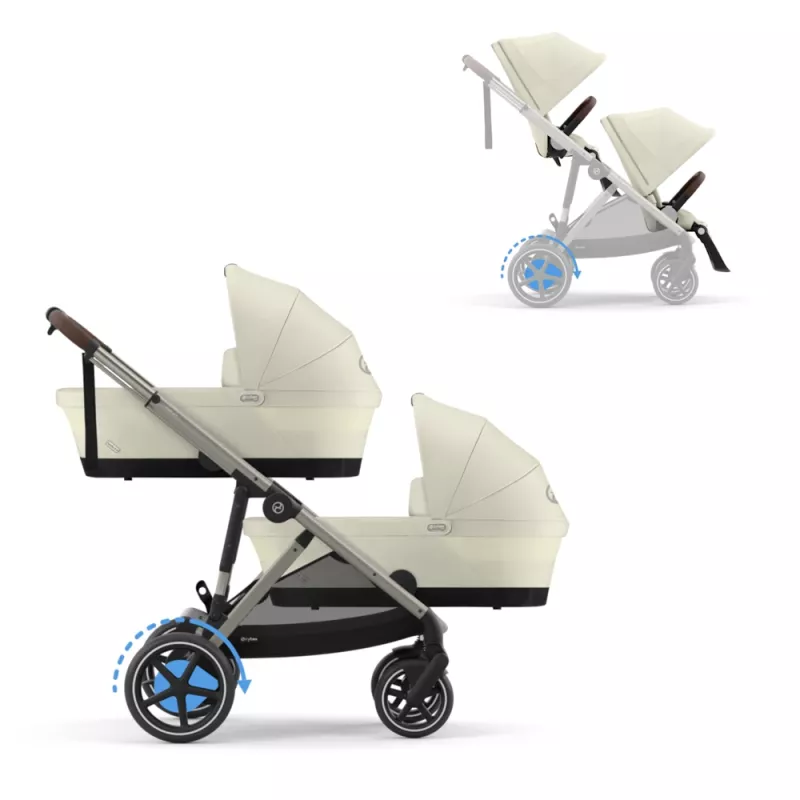 Cybex eGazelle S TAUPE / SEASHELL BEIGE - Tvillingvagn