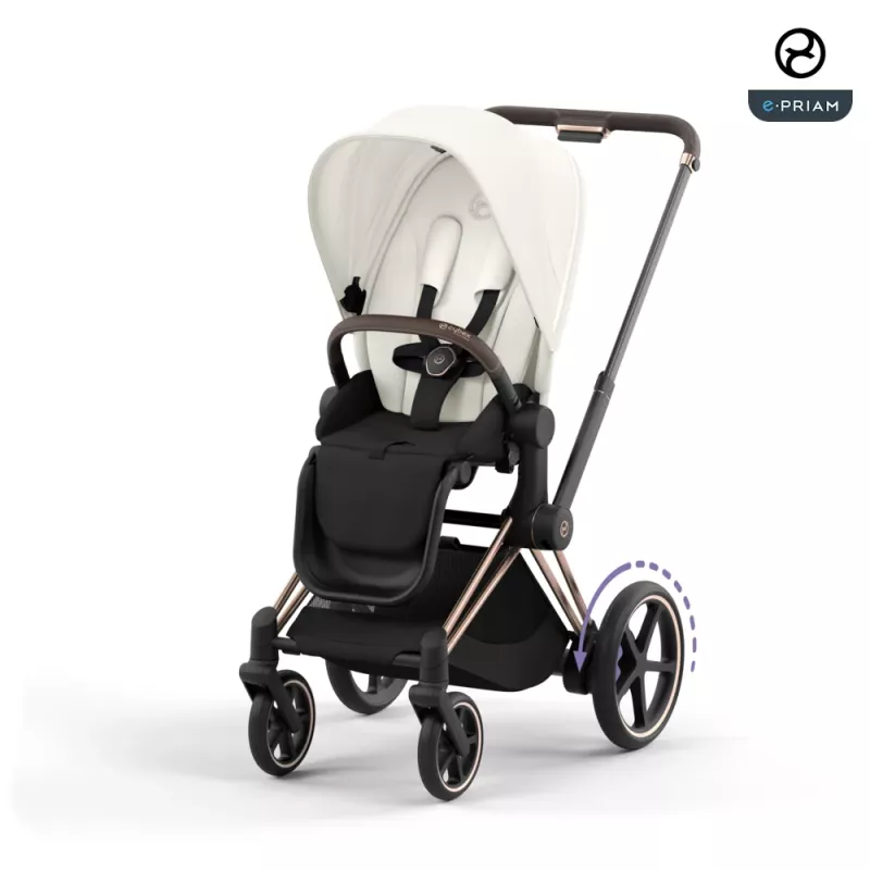 Cybex ePriam LUX Sittvagn ROSEGOLD Chassi OFF WHITE (G4)