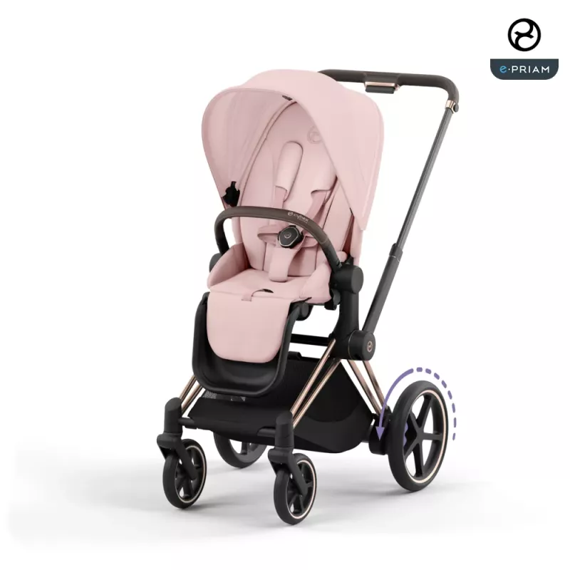 Cybex ePriam LUX Sittvagn ROSEGOLD Chassi PEACH PINK (G4)