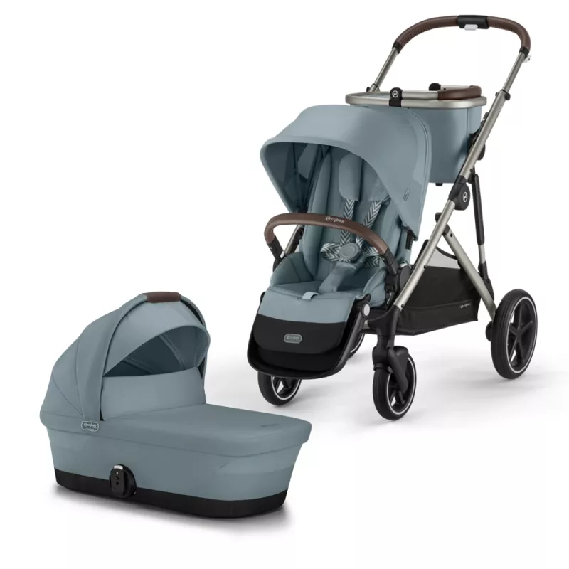 Cybex Gazelle S TAUPE / SKY BLUE - One Seat & One Cot