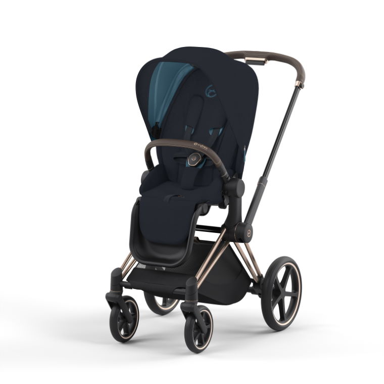 Cybex Priam LUX Sittvagn ROSEGOLD Chassi MIDNIGHT BLUE PLUS (2022)
