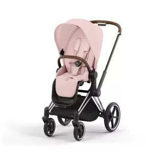 Cybex Priam LUX Sittvagn CHROME/ BROWN Chassi PEACH PINK (G4)