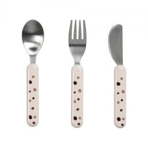 Done By Deer Cutlery Set Dreamy Dots Pink