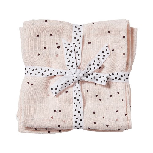 Done By Deer Burp Cloth 2-pack Dreamy Dots Pink 70x70 cm