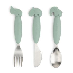 Done By Deer Easy Grip Cutlery Set Green