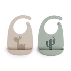 Done By Deer Haklapp I Silikon Lalee Sand/Green 2-Pack