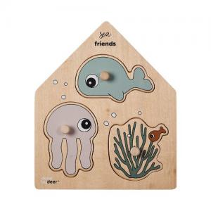Done By Deer Knoppussel Sea Friends Multi Color 3 Figurer 