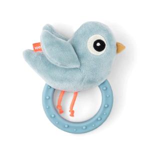 Done by Deer Sensory Rattle with Teether Birdee Blue