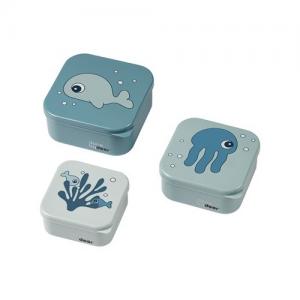 Done By Deer Snack Box 3 Pack Sea Friends Blue