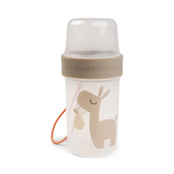 Done By Deer To Go 2-Way Snack Container Lalee Sand