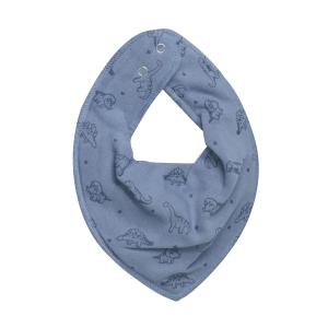 Fixoni Scarf Fabric Bib with Pattern - 778 Blue Dinosaurs