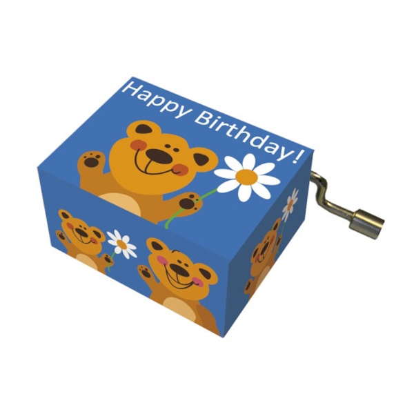 Fridolin Music Box with Crank Happy Birthday