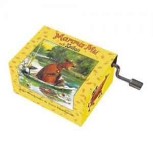 Fridolin Music Box With Crank Mamma Mu Melody: Mamma Mu Yellow