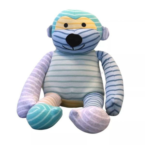 Geggamoja Stuffed Animal Kokki Monkey Mixed Colors Blue 30 cm