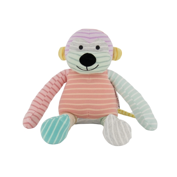 Geggamoja Stuffed Animal Kokki Monkey Mixed Colors Pink 20 cm
