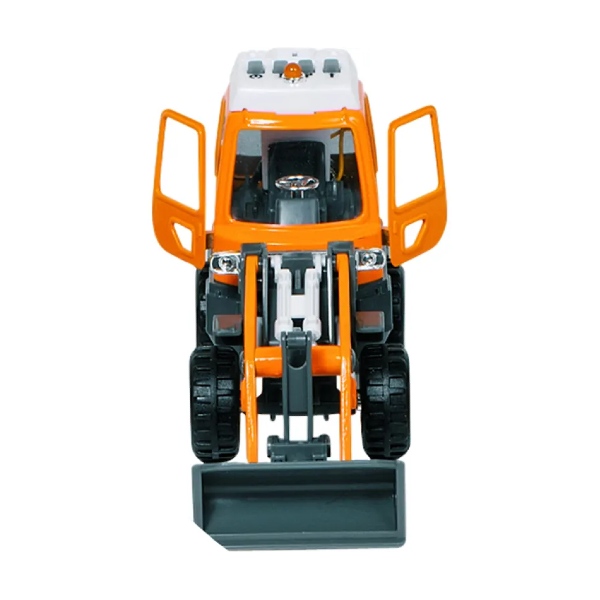 Goki Toy Car Wheel Loader Truck Orange