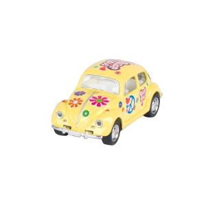 Goki Classic VW Beetle Flower Power Small Yellow