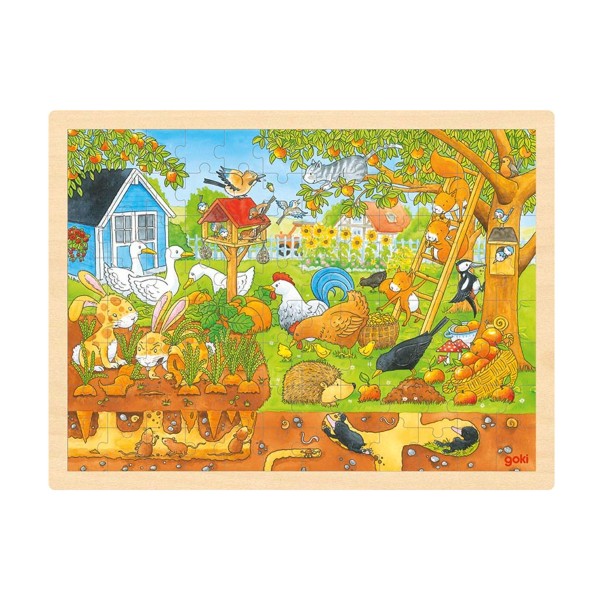 Goki Wooden Puzzle Our Garden Over & Underground