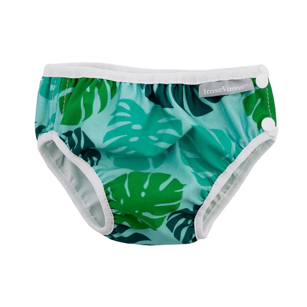 ImseVimse Swim Diaper For Baby Swimming - Monstera Green
