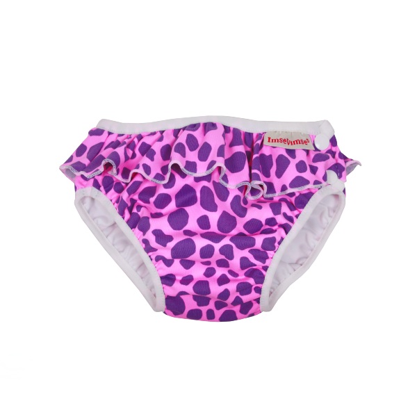 ImseVimse Swim Diaper For Babysim - Pink Leopard