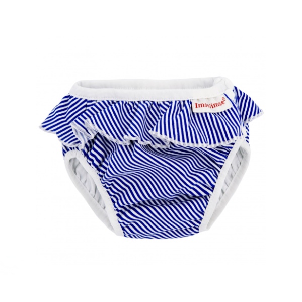 ImseVimse Swim Diaper For Babysim - White Blue Stripes