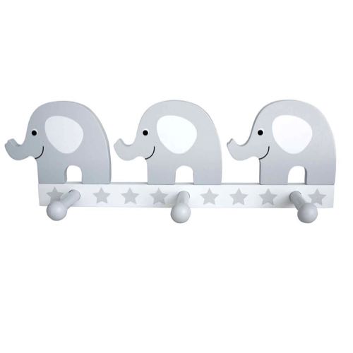 Jabadabado Hanger 3 Hooks Elephant Grey