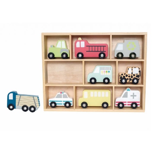 Jabadabado Shelf with Toy Cars 9 pcs
