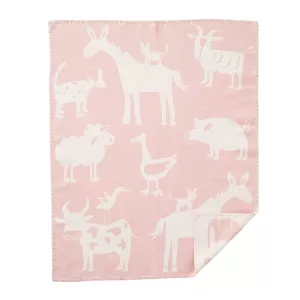 Klippan Yllefabrik 100% Brushed Wool Blanket Fram Pink