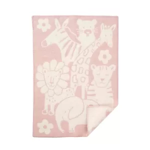 Klippan Yllefabrik 100% Organic Wool Blanket Picnic Pink