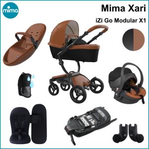 Komplett Barnvagnspaket - Mima Xari CAMEL / BLACK Chassi & Starter Pack