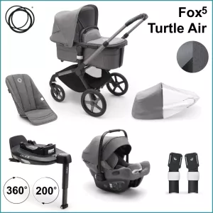 Complete Starter Pack - Bugaboo Fox5 incl. Turlte Air GRAPHITE / GREY MELANGE