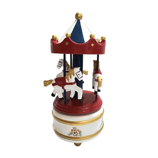 Leklyckan Music Box Carousel Wine red