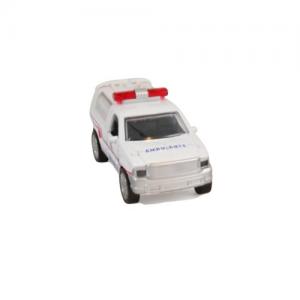 Magni Tin Car Emergency Vehicle Ambulance Car White With Sound, Light & Pullback