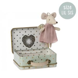 Maileg Mouse Little Sister Angel In Suitcase