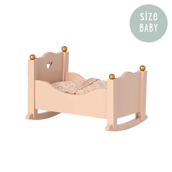 Maileg Baby Mouse Cradle Rose