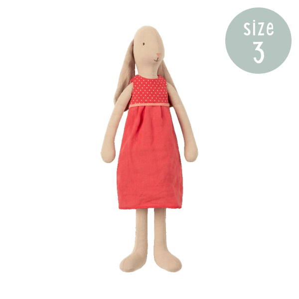 Maileg Size 3 Bunny - Dress Red