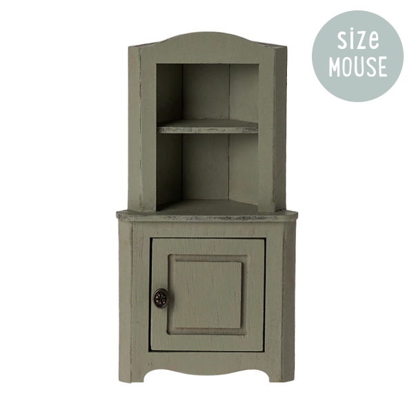 Maileg Mouse Corner Cabinet - Light Green