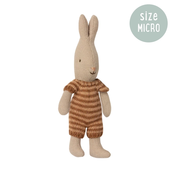 Maileg Micro Rabbit - Randig Brun 