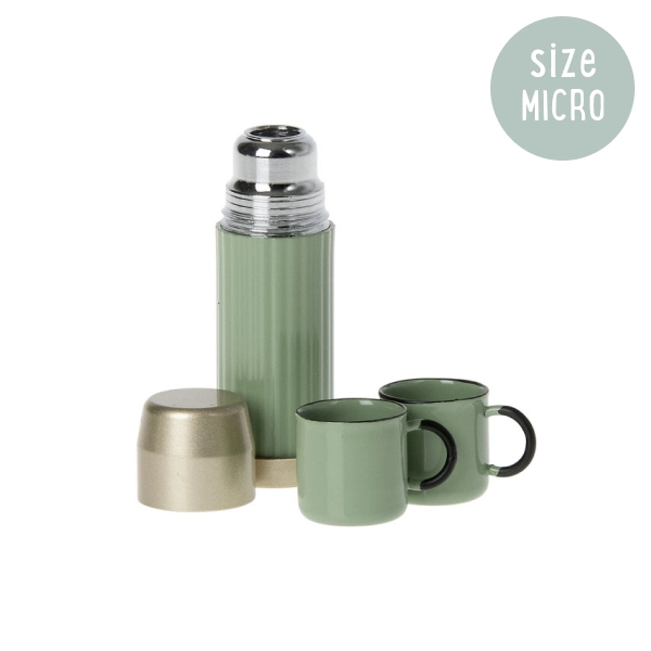 Maileg Micro Thermos And Cups - Mint