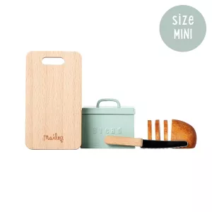 Maileg Miniature Bread Box W. Cutting Board And Knife
