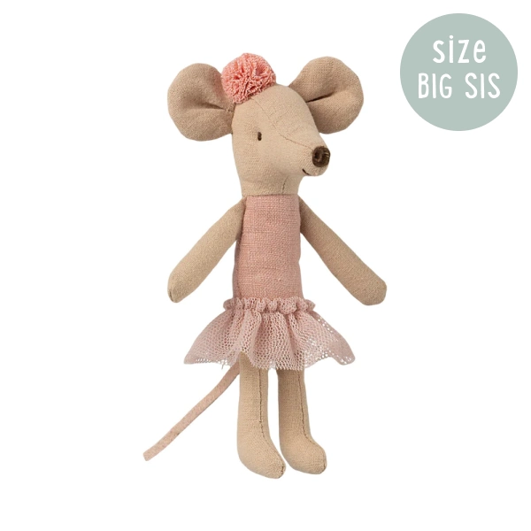 Maileg Mouse Big Sister Ballerina Headband - Rosa