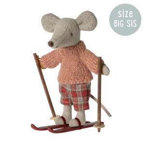 Maileg Mouse Big Sister Winter Ski Set - Rose