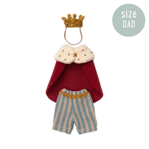 Maileg Mouse Dad Clothes Outfit King 15 cm
