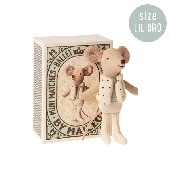 Maileg Mouse Little Brother - Dancer In Matchbox